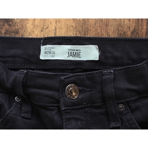 Topshop Distressed Moto Jamie Jeans - Picture 2 of 7